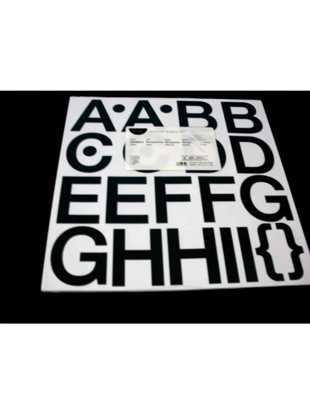 ABC/123 Monograms Creative Memories Black Simple NIP